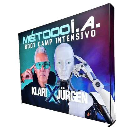 便携式LED拉网灯箱发光背景展示架折叠灯箱国内外展会快速搭建