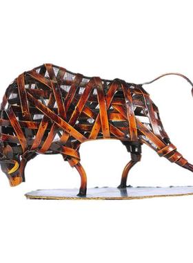 创意装饰摆件创华尔街牛非洲牛酒柜办公桌家居装饰摆件