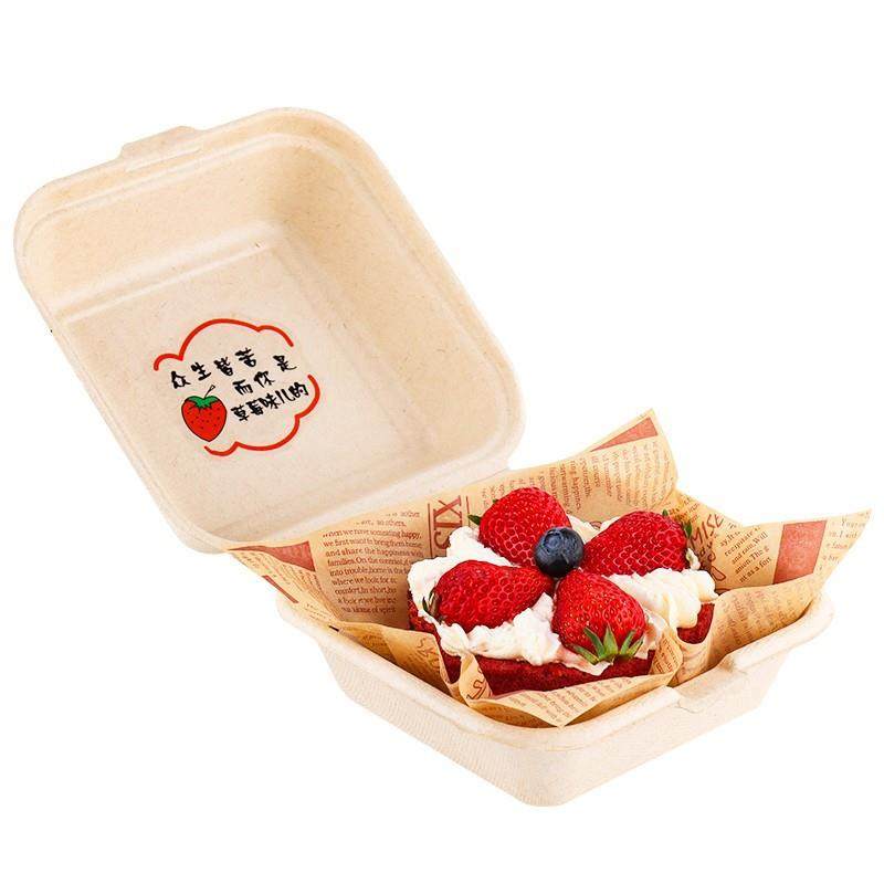 网红4寸便当盒小蛋糕盒子有图纸浆贴纸创意手绘一次性打包包装盒,厨房/烹饪用具,点心包装盒/包装袋,淘宝优惠券,粉丝福利购,淘宝优惠卷