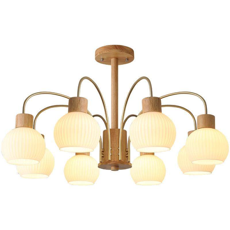 吊灯客厅主灯高级感现代简约原木古风中山灯具日式轻奢卧室餐厅灯