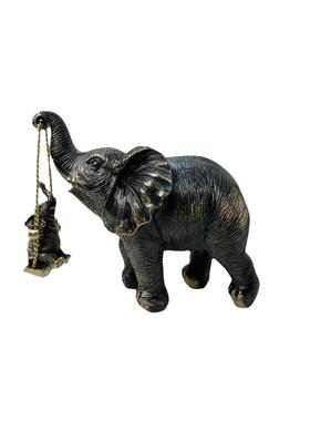 新品千秋母子象摆件客厅家居装饰品样板房摆设树脂工艺品