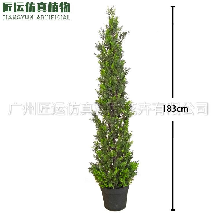 仿松树JY-21455柏树仿真细柏塔叶树人塔型真松树造型树雪松树盆栽