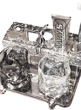 台刷置物架牙杯刷牙漱口杯牙具架牙HL-65688子洗漱套装轻生奢卫间