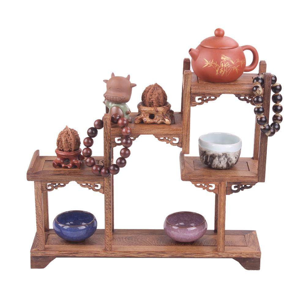 紫砂壶架子茶具架小博古架鸡翅木实木托架茶壶架底座,家居饰品,装饰摆件,淘宝优惠券,粉丝福利购,淘宝优惠卷