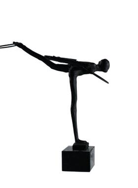 现代色简约黑金色设铸铁金属抽象人物摆件品摆雕塑样GD-A1492板房