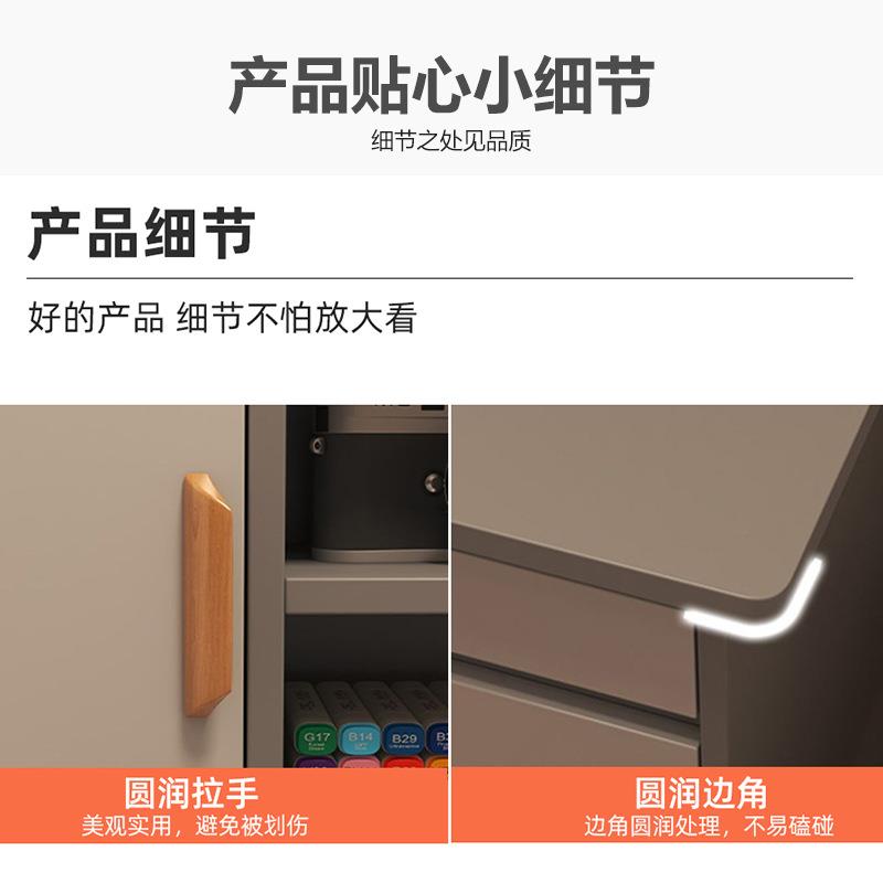 书桌学生学习桌书架书柜一体桌储物柜家用初中高中生卧室写字桌子图片