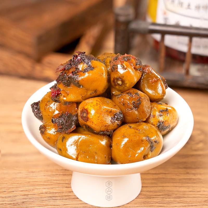 紫苏青酸枣粒湖南浏阳特产五眼果带皮带核南酸枣山枣瓶装开胃野生