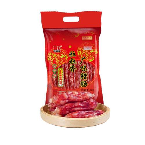 贺欧牌粒粒香广味腊肠400g 广西南宁特产广式腊味腊肉
