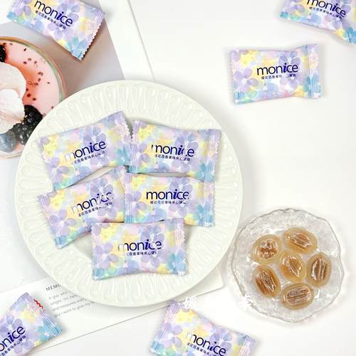 Monice茉奈樱花百香果味夹心硬糖优质结婚喜糖果休闲招待零食散装