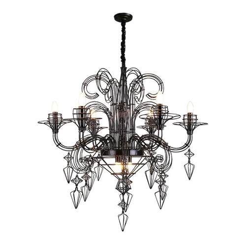 巴洛克法式复古客厅吊灯创意设计师别墅楼梯挑空美式铁艺术装饰灯