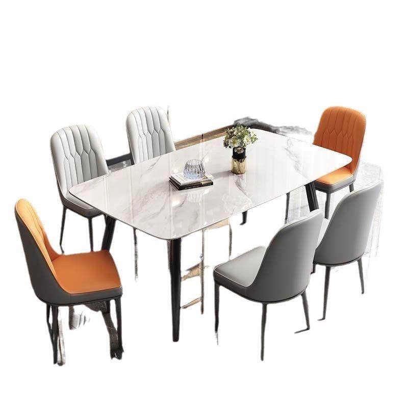 餐桌北欧现代轻奢岩板椅组合简约出租屋家用吃饭桌子小户型长条桌,商业/办公家具,餐桌椅系列,淘宝优惠券,粉丝福利购,淘宝优惠卷