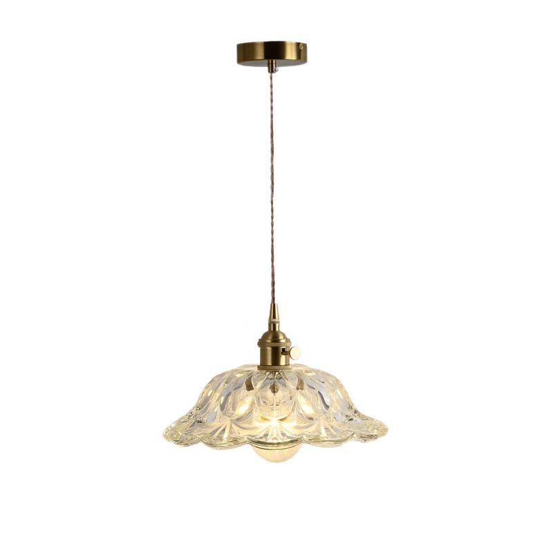 北欧日式宿床头餐厅简约室台民过道咖啡厅卧胡桃木玻吧璃小吊灯