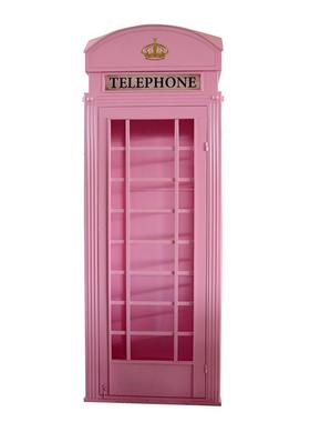 复古铁艺电话亭户外落地装饰摆件工艺品网红摄影道具邮筒书亭模型