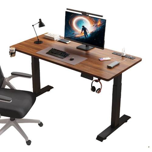 电动升降桌正装单双电机双节三节腿实木可移动家用办公电竞电脑桌