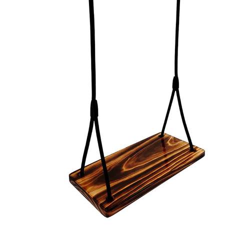 实木秋千室内户外庭院阳台卧室民宿成人儿童火烧木碳化秋千板