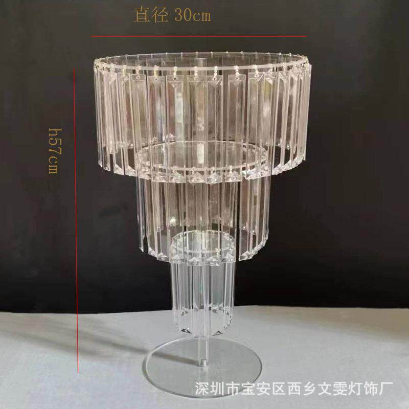新款婚礼堂欧式亚克力水晶花架婚庆道具摆件水晶条路引花布置装饰