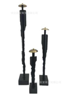 现代简约创意竹竿人带帽人隐士人物装饰品样板房售楼处装饰品软装