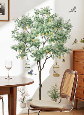 亚马逊热销植物大树背景墙贴画卧室沙发白墙装饰可移除贴画 69175
