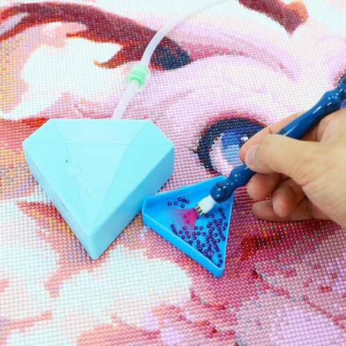 钻石画新款电动吸气点钻笔亚马逊新品真空笔头充电抽气点钻工具