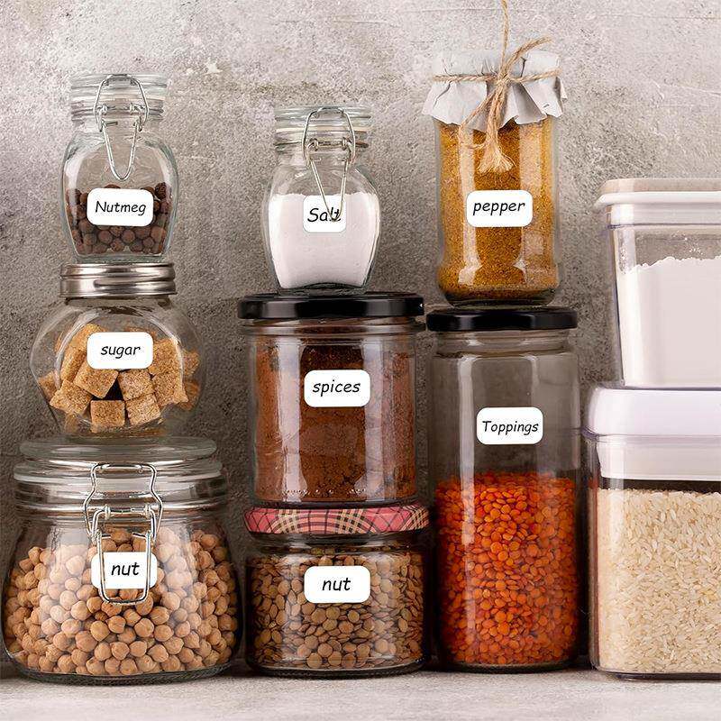 可拆卸无残留重复使用贴纸防水防油空白书写标记厨房香料分类标签