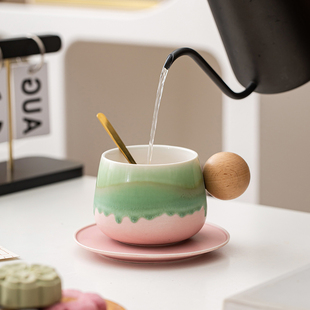 ins风咖啡杯可爱茶杯陶瓷杯女生高颜值马克杯情侣水杯创意牛奶杯