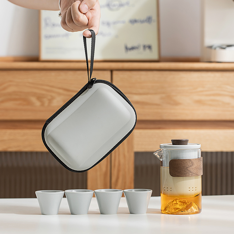 中式旅行茶具套装便携式快客杯