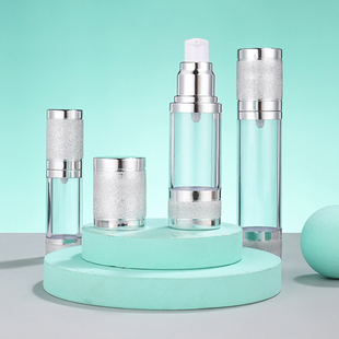 高级真空瓶沙银盒装补水纳米喷雾瓶流沙银粉底液按压分装瓶旅行装