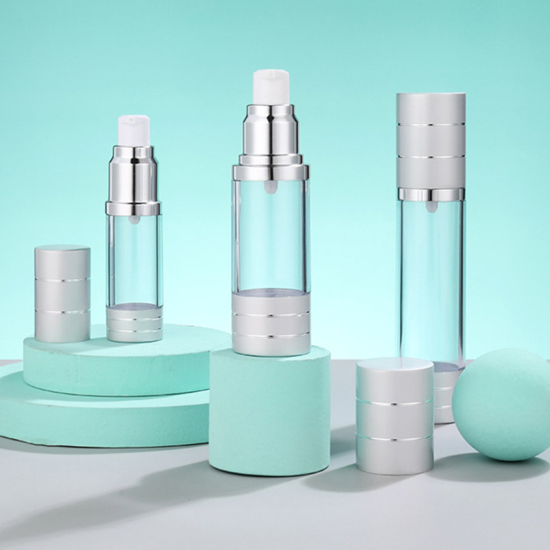 高级真空瓶亚线银补水细雾喷雾瓶按压分装瓶粉底液面霜旅行分装瓶