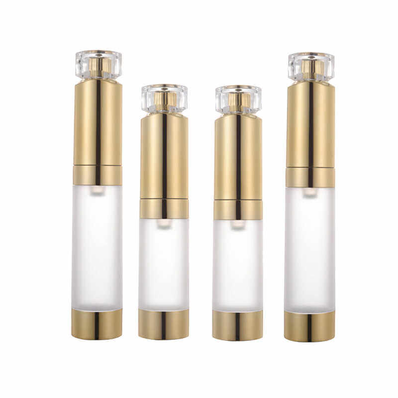 金色20ml眼霜瓶面霜精华粉底液按压式真空瓶小样便携旅行分装空瓶