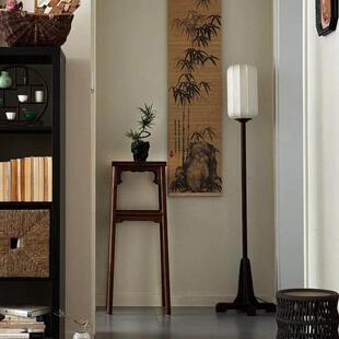 觅方高新见中式宋式明式东彷46618古黑胡桃花架足香几禅意花几置