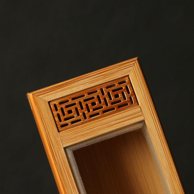 品纯手工FCM作天制然长方形十几老玉竹年精金钟竹蛉鸣虫盒竹制小