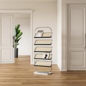 包豪斯色风格 代简65300约现黑金书报架可属客制化