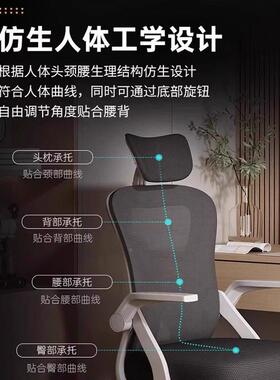 电脑椅舒服坐家用办椅34722子靠背椅人公体工学电久椅学生宿竞舍