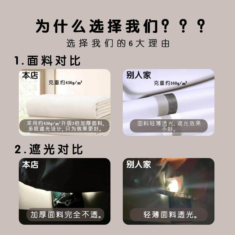 全遮光简约小打窗户窗帘一整套罗马FC-0174装杆主卧卧室免孔风安2
