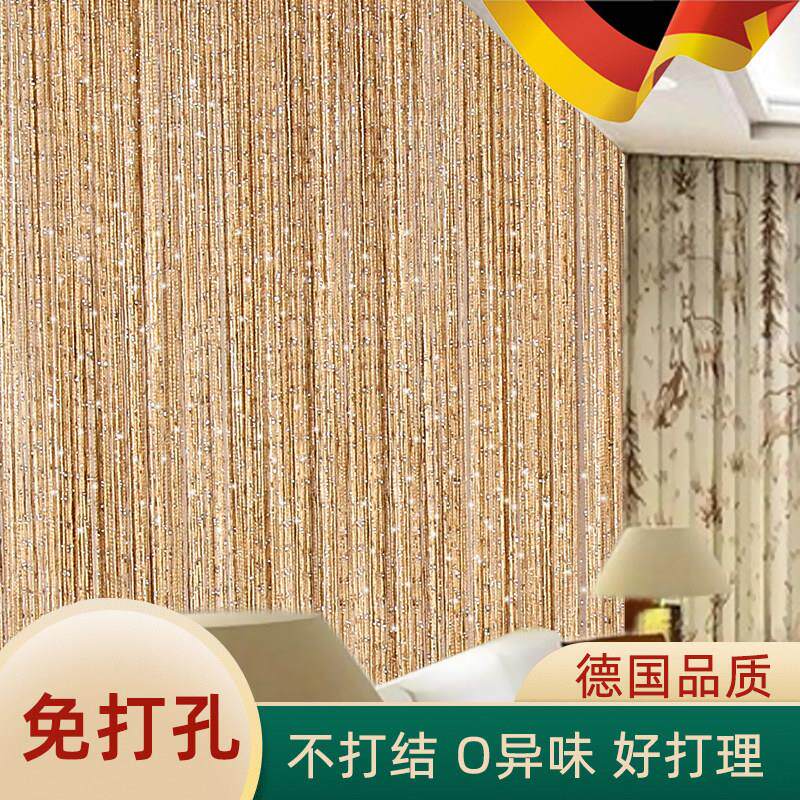 防蚊门帘卧U66171家线公主风珠帘室流苏帘防蚊蝇防苍蝇帘子免用打