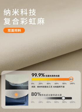 阳防免晒窗帘202遮5新款卧全遮光客厅阳室台防晒防光避光打PGP孔