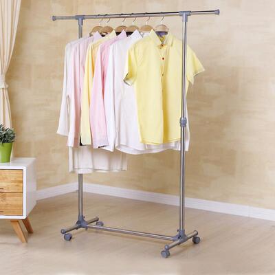 友利缩特晾衣GNM单不锈钢挂衣架阳台加厚伸晾晒架架室内杆落地晒