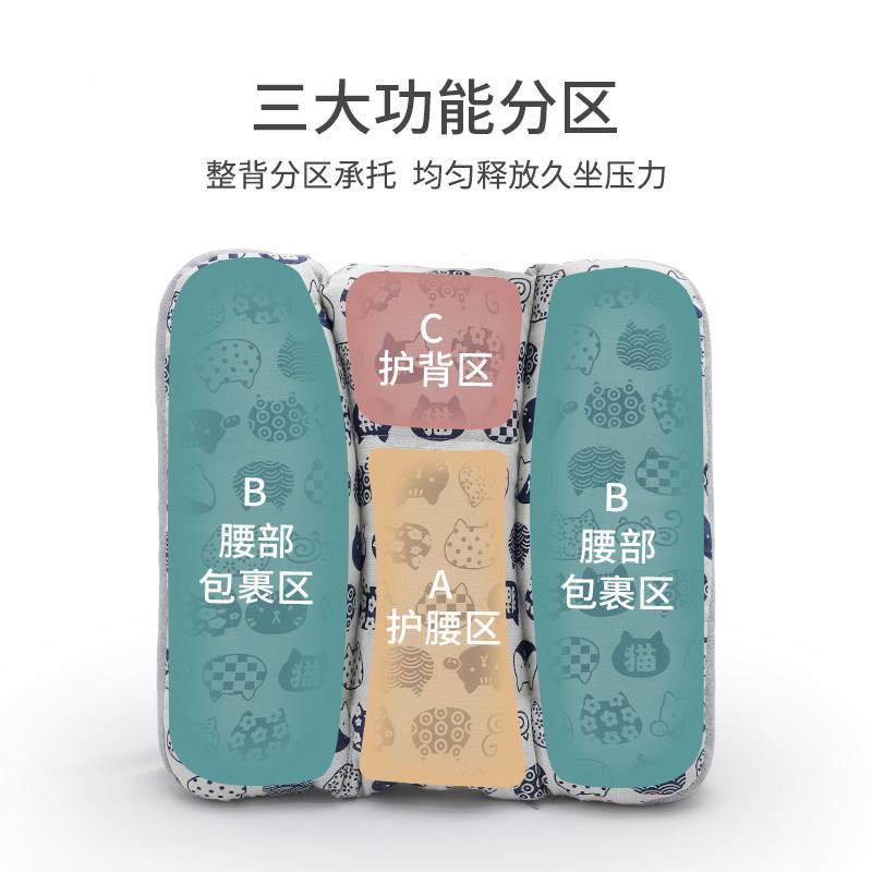 学生椅子靠背护腰qyk-00枕垫办公趴室座椅垫小型腰靠靠久坐靠午睡