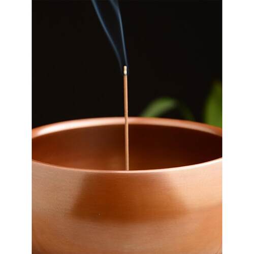 紫铜香炉笔洗茶洗堂书房茶道禅意纯铜香炉熏FXE香香线檀禅香意佛