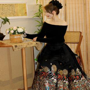 原创七对褶轻奢高定重工妆花织金马面裙汉服 2025新款 敦煌飞仙