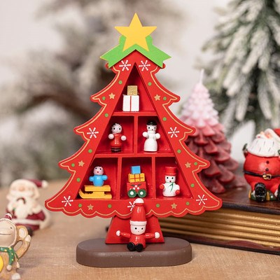 圣诞节小型圣诞树摆件家用桌面摆饰商场酒吧场景布置装饰用品道具
