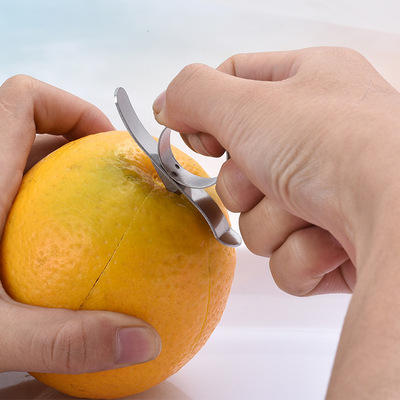 Stainless steel orange opener ring orange peeler snail oran