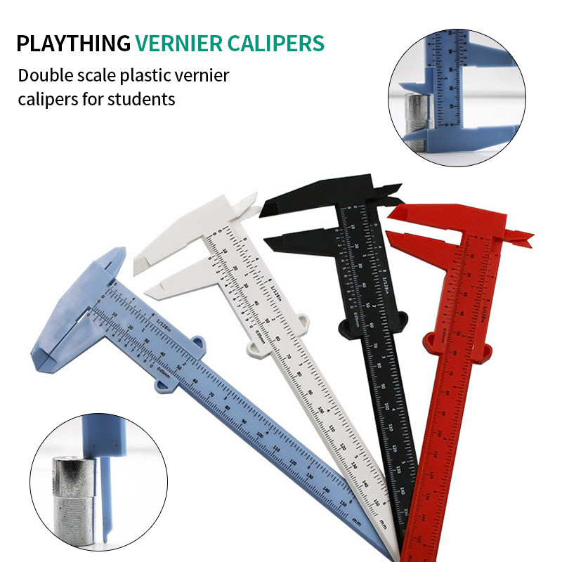 Vernier Caliper 0-150mm Double Scale Rulers Plastic Caliper