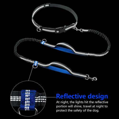 好货New Reflective Leash Traction Rope Pet Dog Running Belt