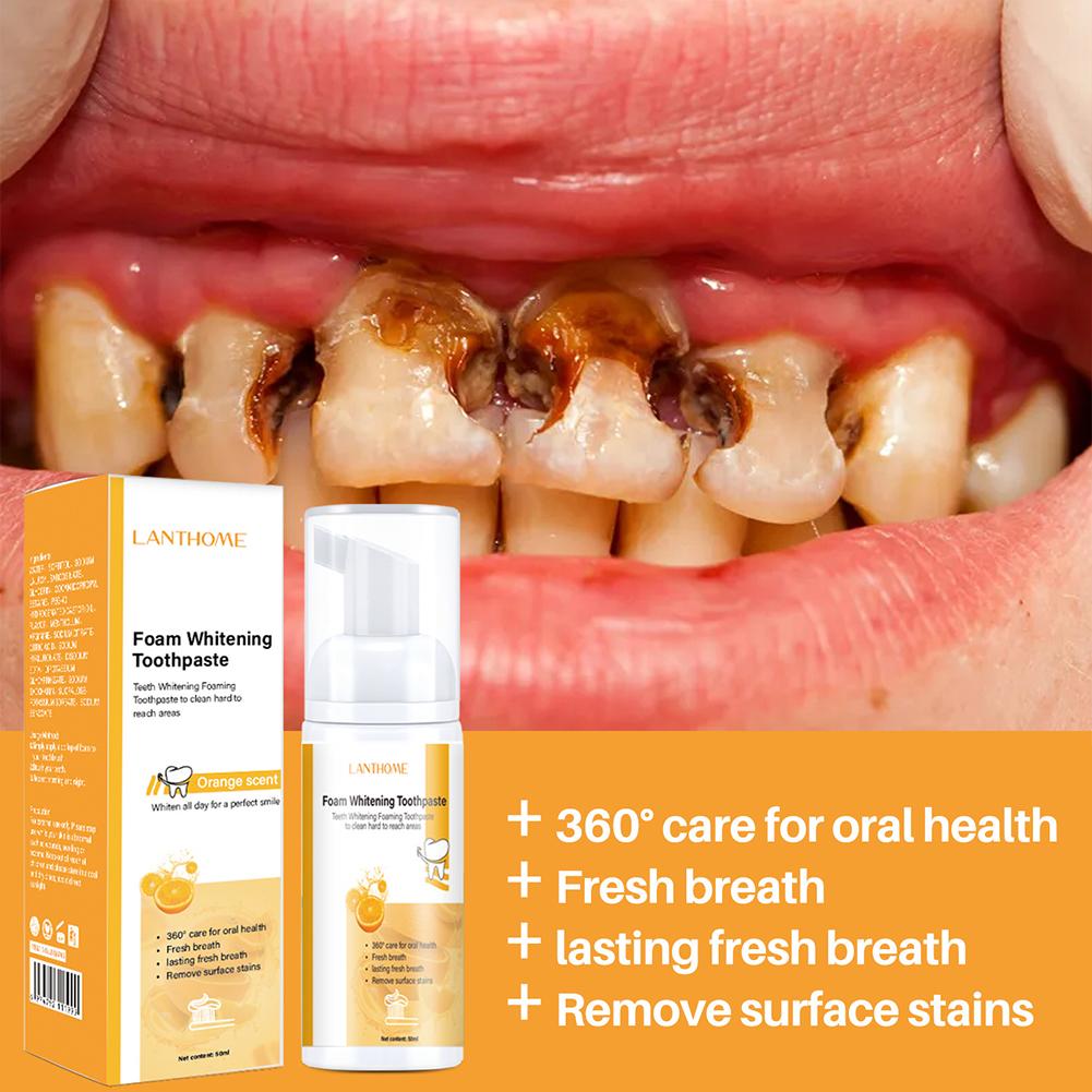 50ml Fruit Cleansing Teeth Whitening Mousse Remove Teeth Sta