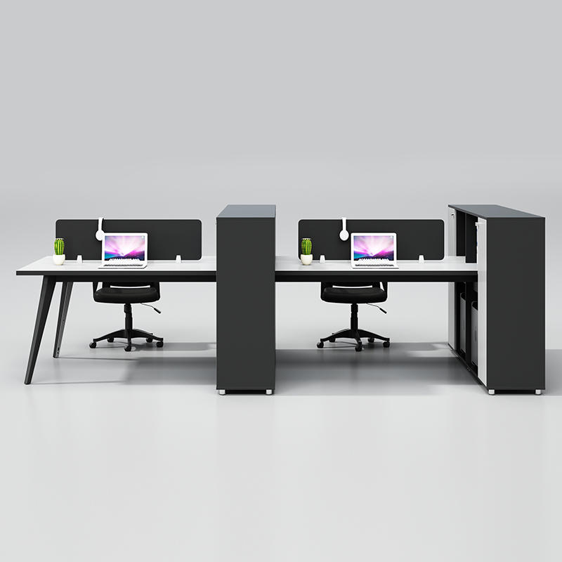 办公桌椅组合2/4多人位职员办公桌子带柜工位屏风卡座办公室家具
