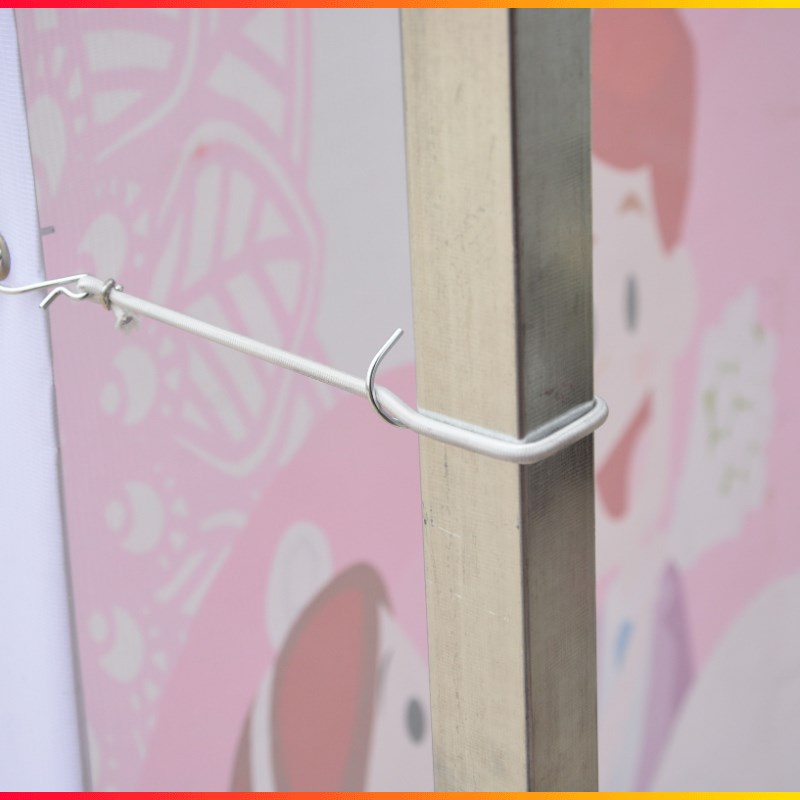 婚庆婚礼道具舞台背景喷绘布广告布架子桁架展架拉簧弹簧弹力挂钩