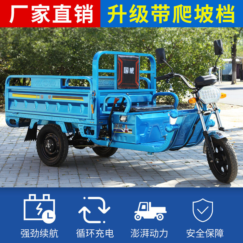 国威电动三轮车货车电动车运输车快递车农用电动车货运三轮车家商