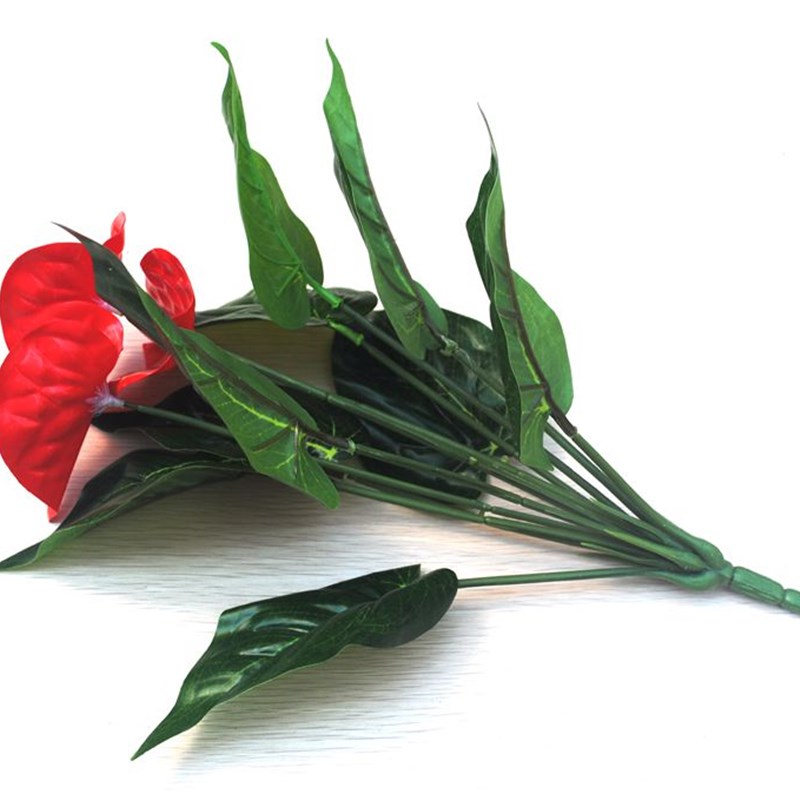 1Bunch Artificial Flower Fake Anthurium Bouquet Green radish