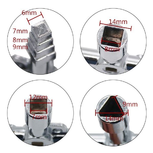 2/5/10PCS Multi-function Key Wrench Four-in-one Inner